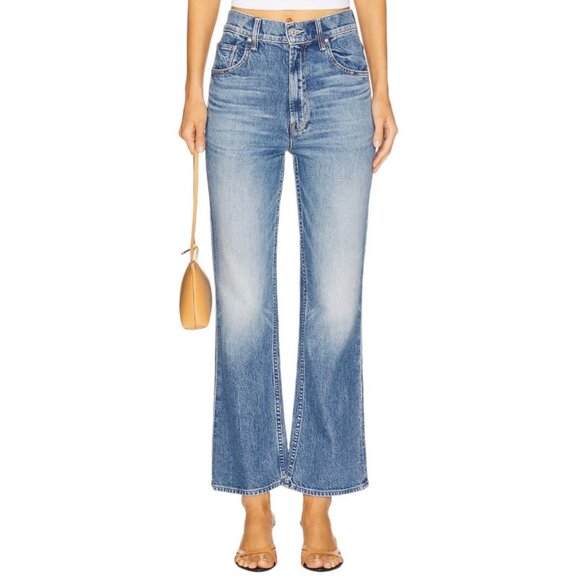 MOTHER Superior The Scooter Ankle Jeans, I'm a Winner, Mini Flare, High Rise 32 - Picture 3 of 11